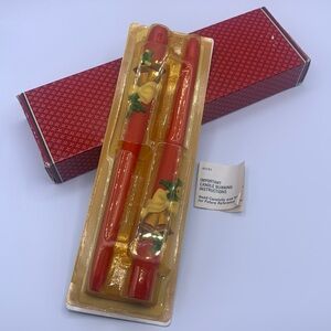 Vintage 1981 AVON Christmas Chimes 2 Bayberry Fragranced Taper Candles NOS